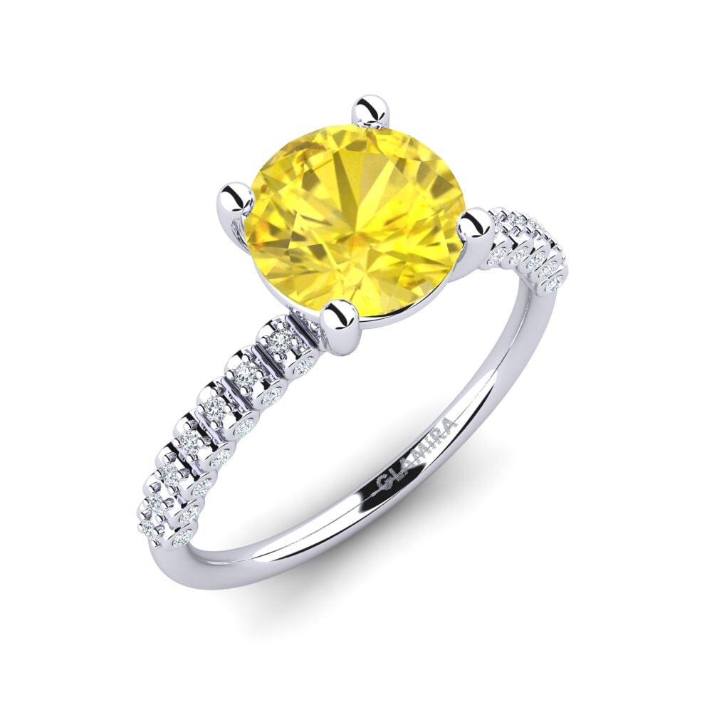Yellow Sapphire Engagement Ring Cannoli 2.0 crt
