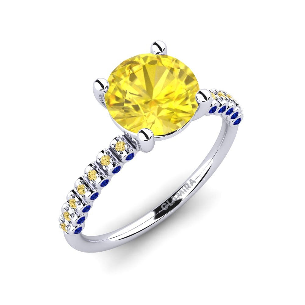 14ct White Gold Engagement Ring Cannoli 2.0 crt