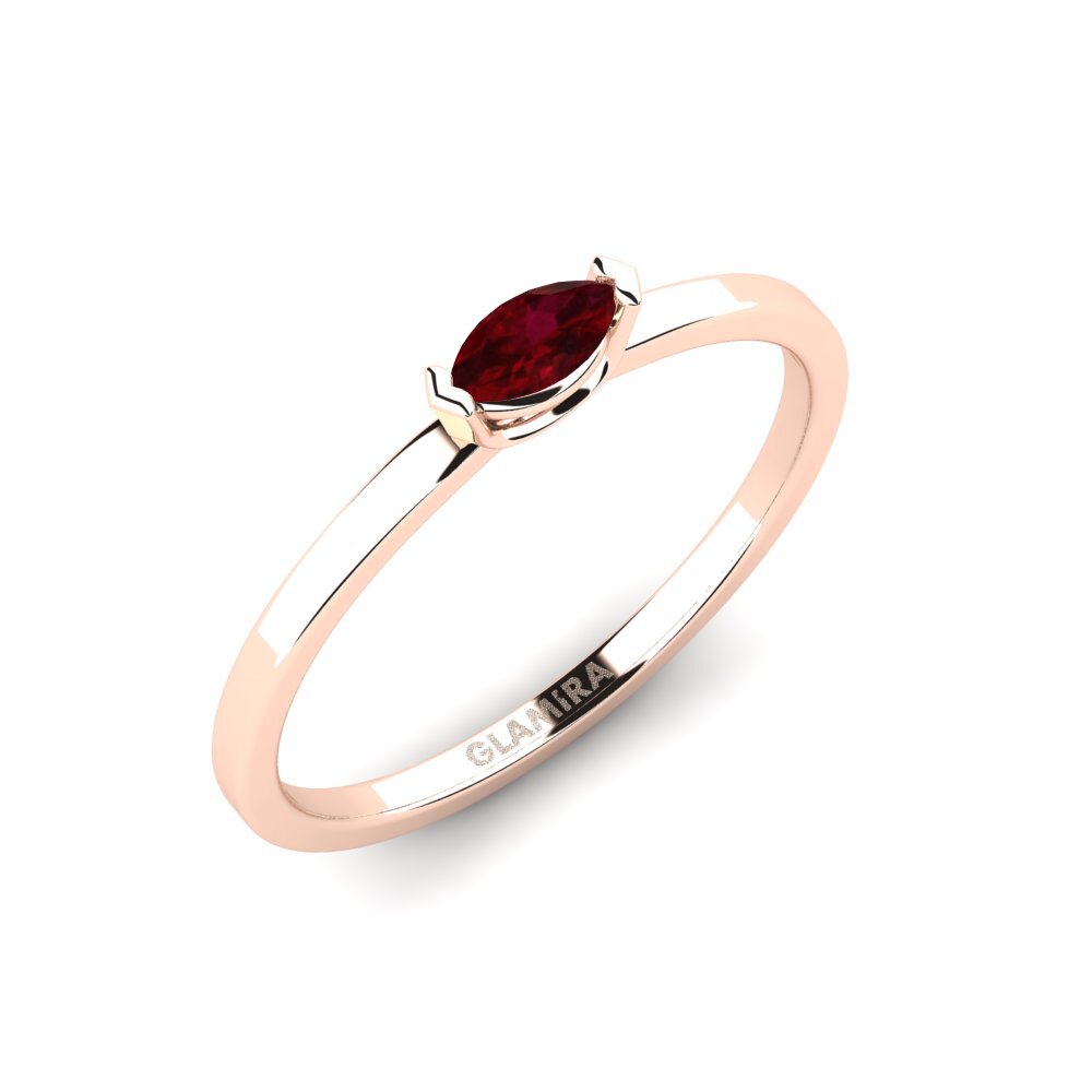 14ct Rose Gold Ruby Engagement Ring Carcason