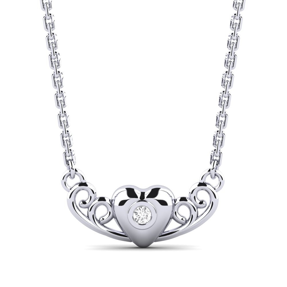 Plata 925 Zafiro blanco Collar de Mujer Cinabrel