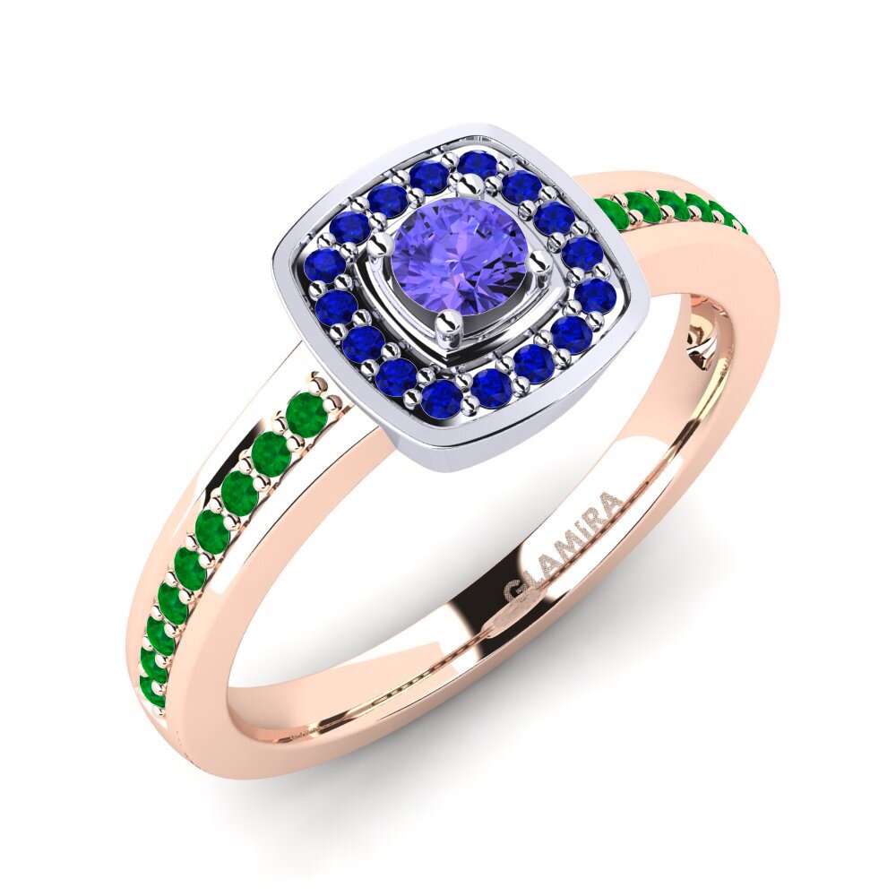 14ct Rose & White Gold Engagement Ring Claire