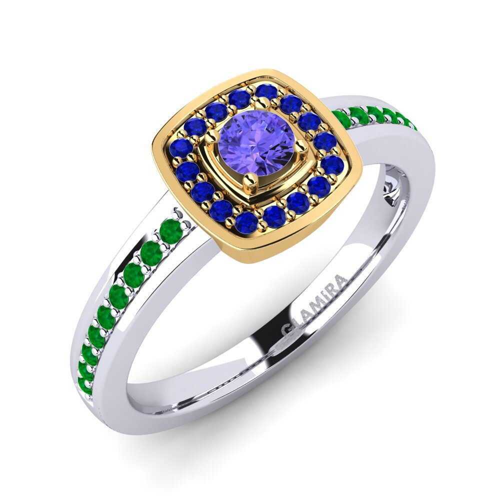 14ct White & Yellow Gold Engagement Ring Claire