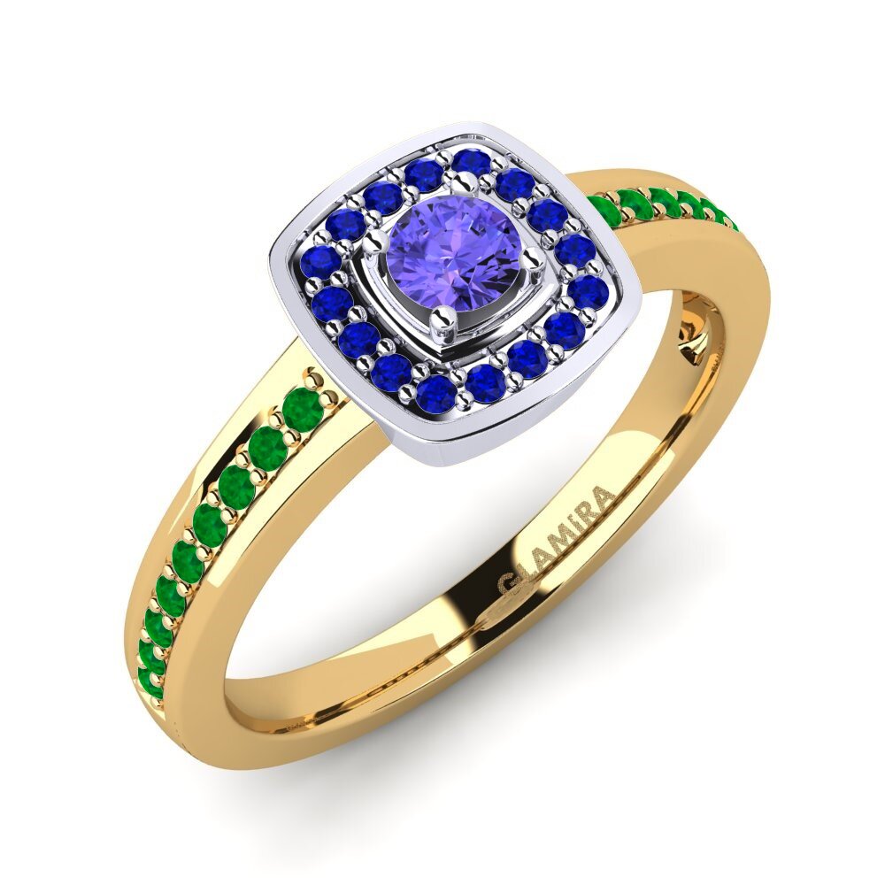 14ct Yellow & White Gold Engagement Ring Claire
