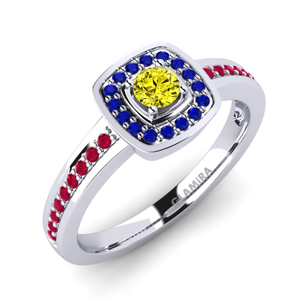 Diamante Amarillo Anillo de compromiso Claire