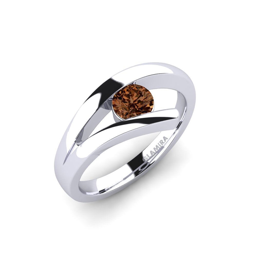 เพชรสีน้ำตาล แหวน Clara 0.5crt