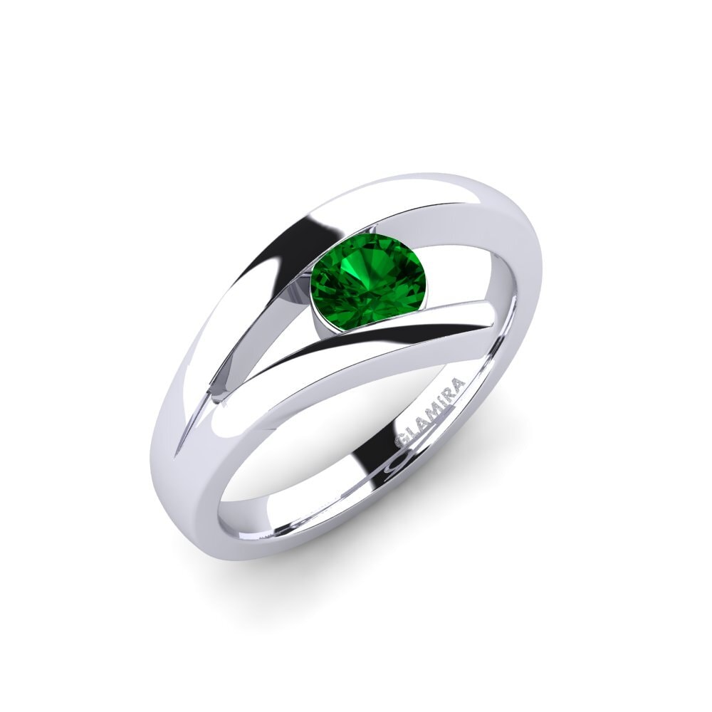 Grüner Zirkonia Verlobungsring Clara 0.5crt
