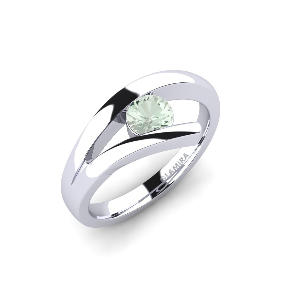 Green Amethyst Engagement Ring Clara 0.5 crt