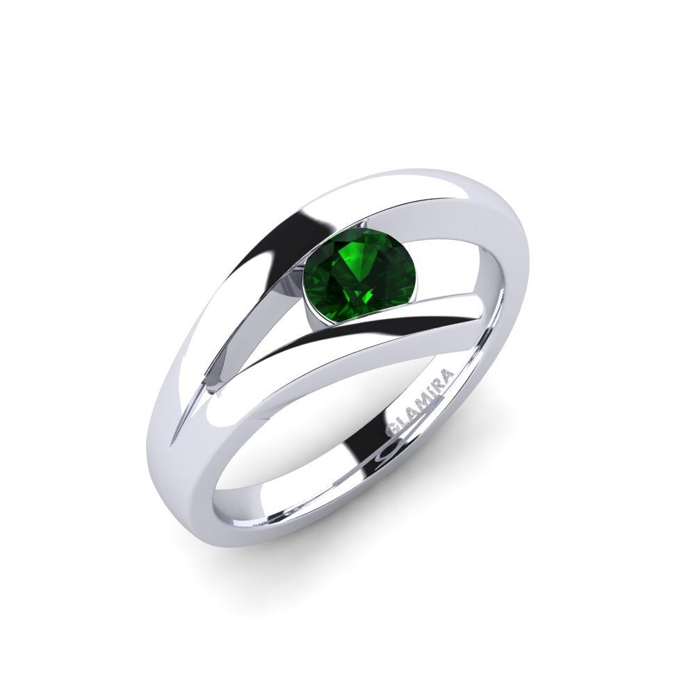 Green Tourmaline Engagement Ring Clara 0.5 crt