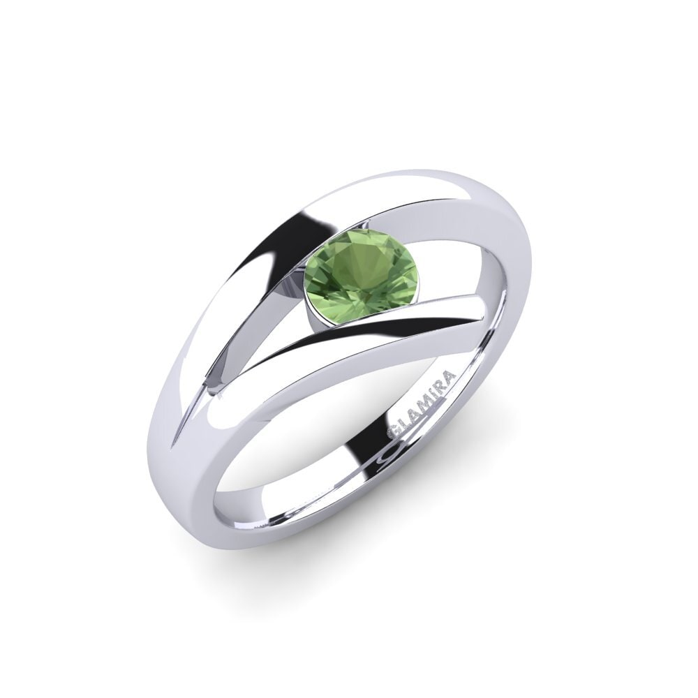 Green Sapphire Engagement Ring Clara 0.5crt