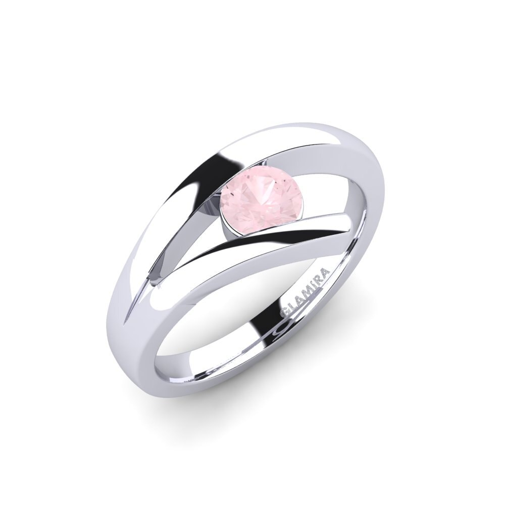 Rose Quartz Engagement Ring Clara 0.5crt