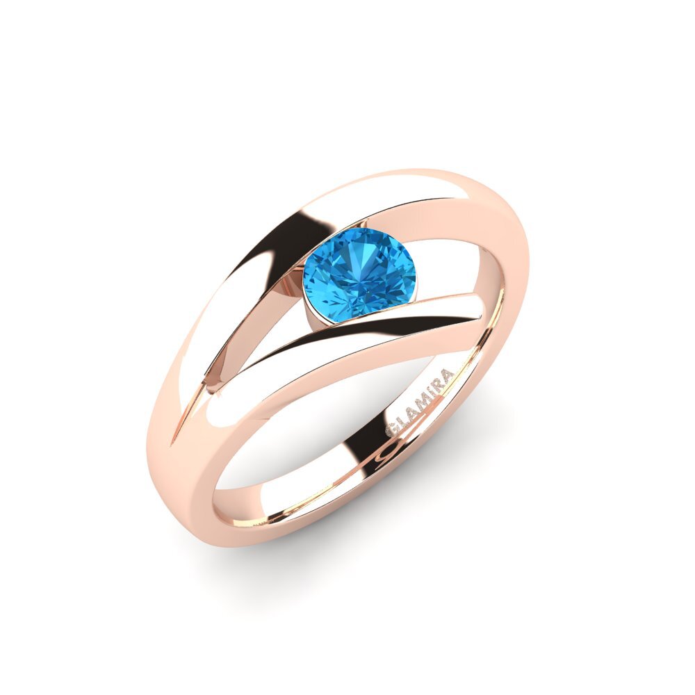 Rotgold 585 Verlobungsring Clara 0.5crt