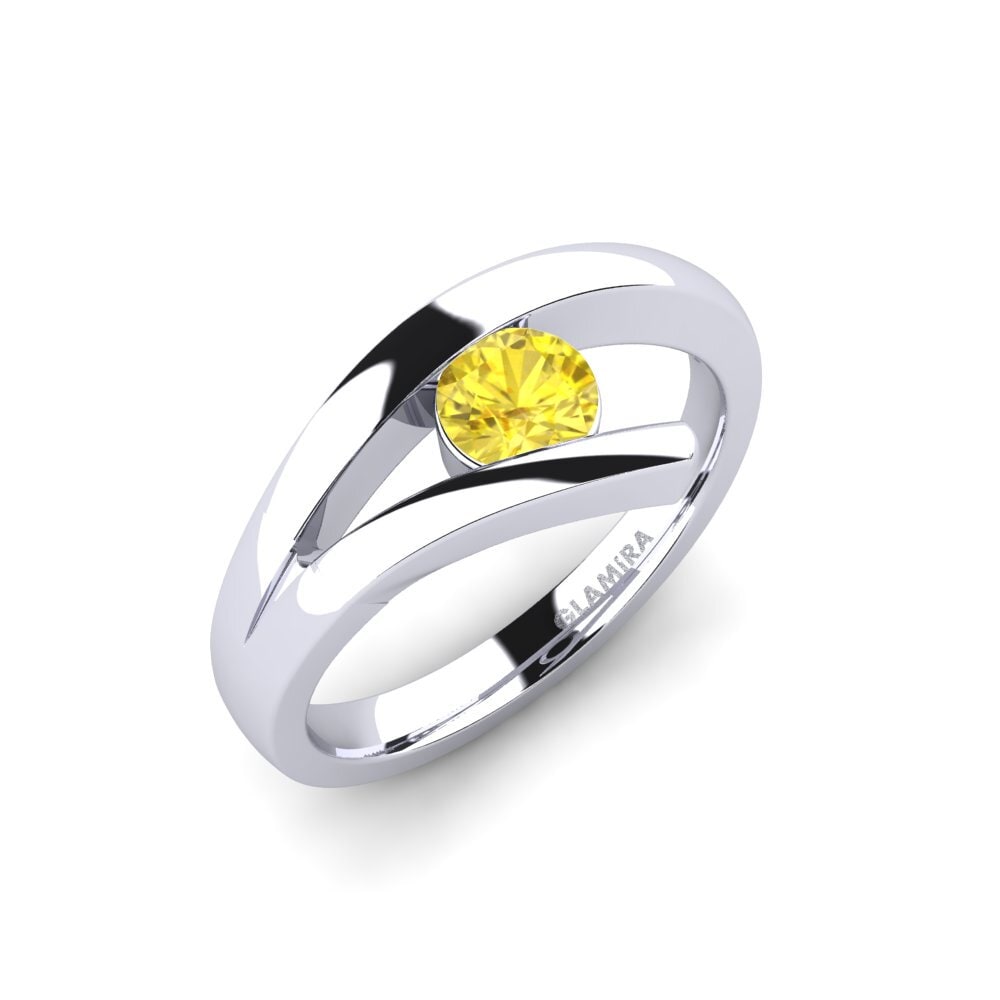Yellow Sapphire Engagement Ring Clara 0.5crt