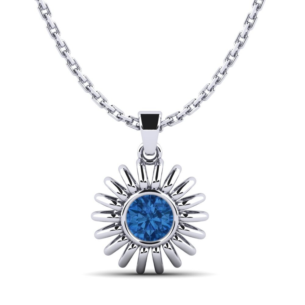 Circonita Azul Oscuro Colgante de Mujer Coble