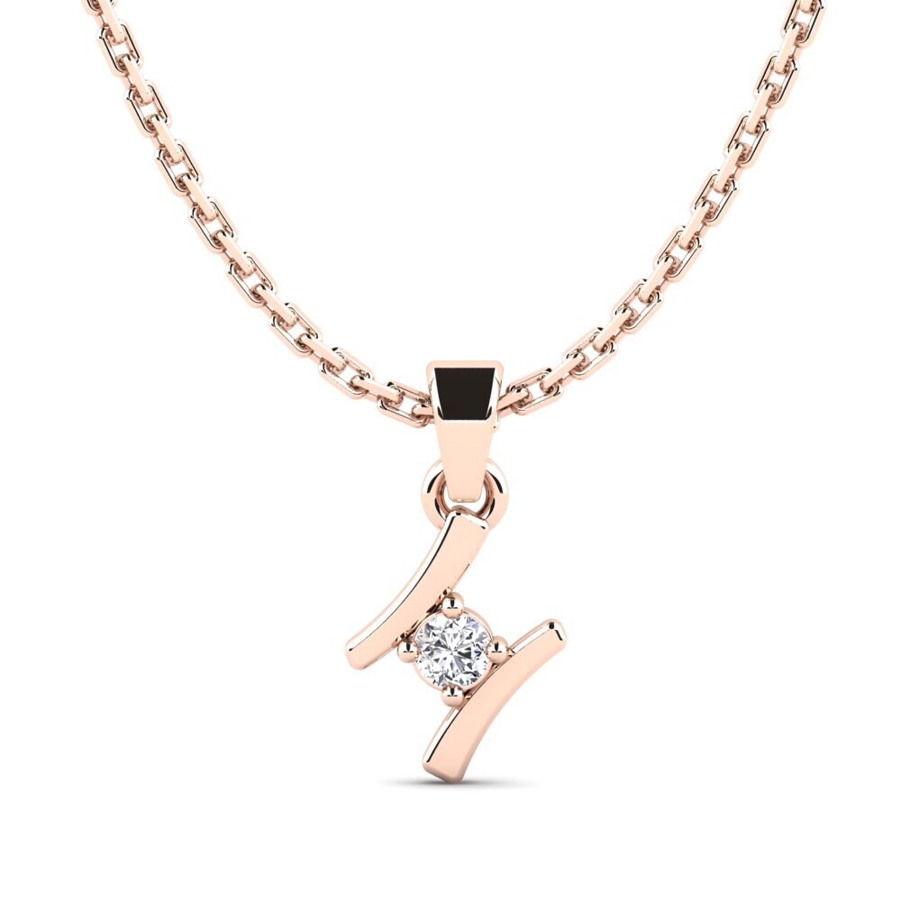 18k Oro Rosa Diamante Colgante de Mujer Criquet