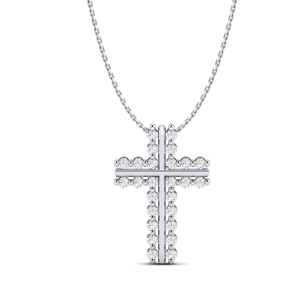 COLGANTES Plata 925 Moissanita Cruz