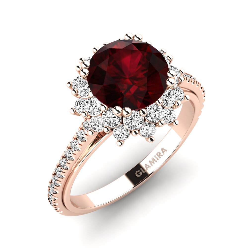 red-750 garnet Anel de Noivado Daffney 2.0 crt