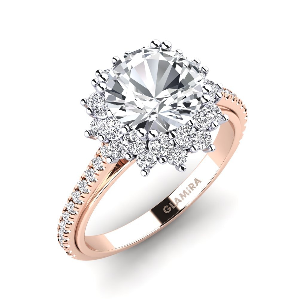 585 Rød & Hvidguld Hvid Zirkon Forlovelsesring Daffney 2.0 crt