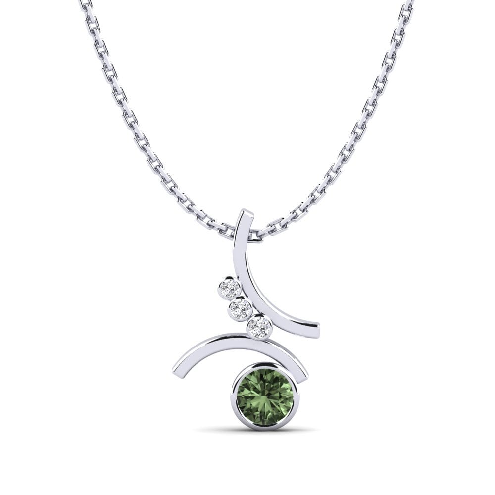 Zafiro Verde Colgante de Mujer Daiki