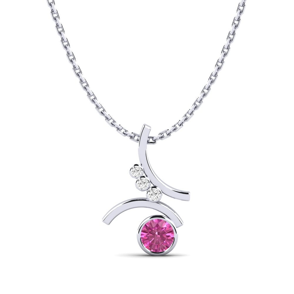 Pink Topaz Women's Pendant Daiki