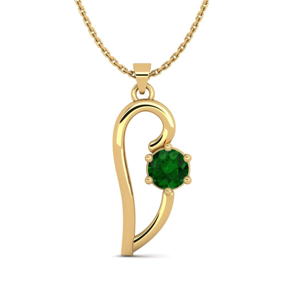 18k Oro Amarillo Tsavorita Colgante de Mujer Dalianis