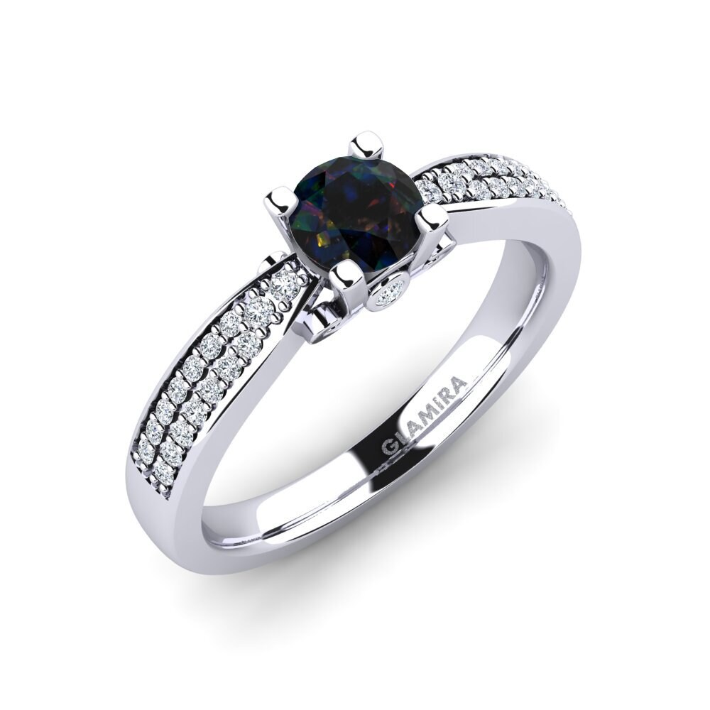 Black Opal Engagement Ring Donielle