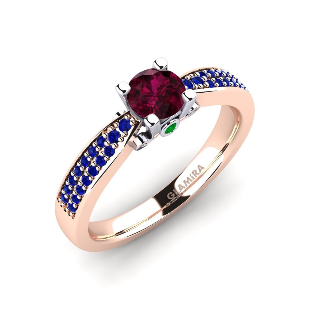 14k Oro Rosa & Blanco Anillo de compromiso Donielle