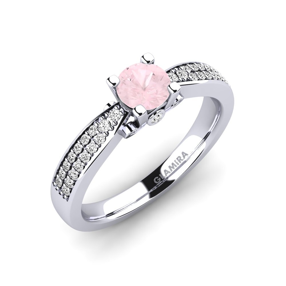 Cuarzo rosa Anillo de compromiso Donielle