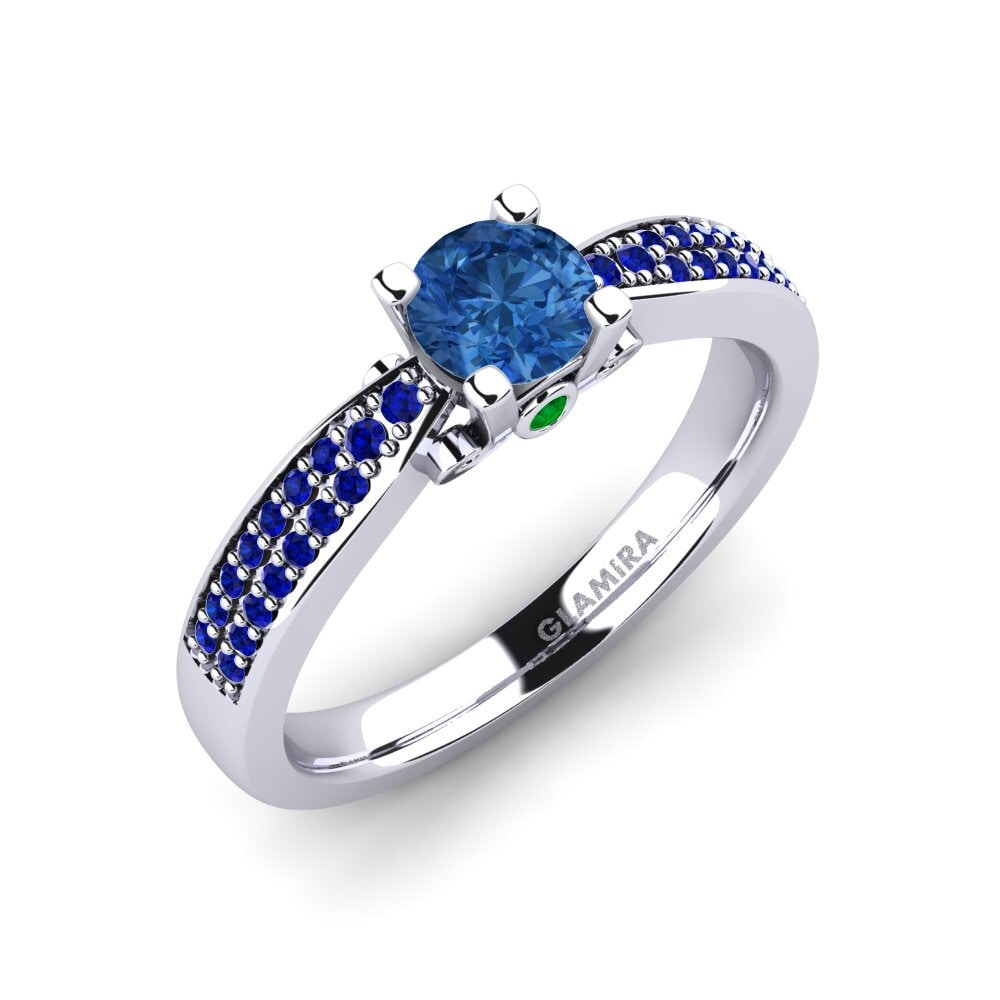 Dark Blue Zirconia Engagement Ring Donielle