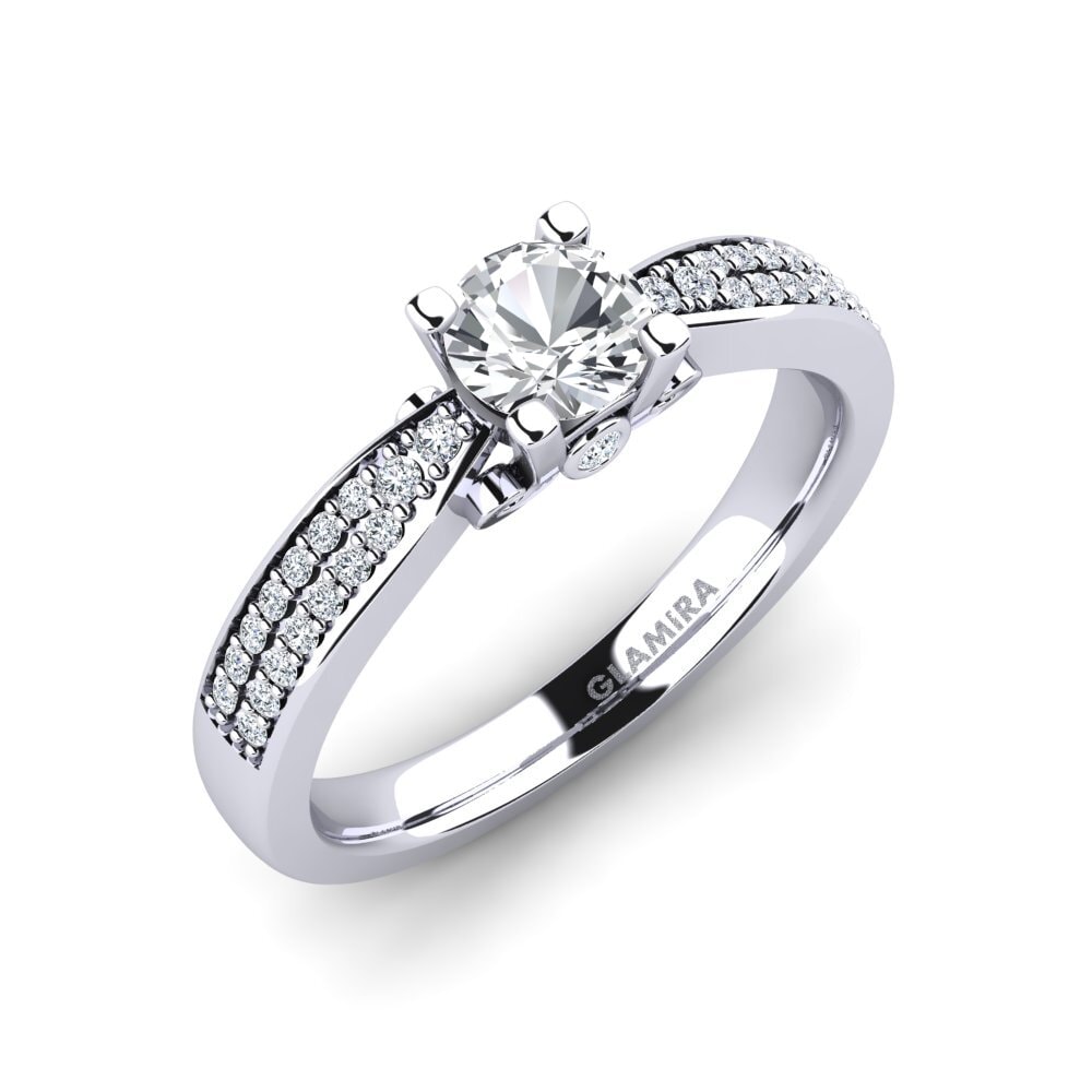 White Zircon Engagement Ring Donielle