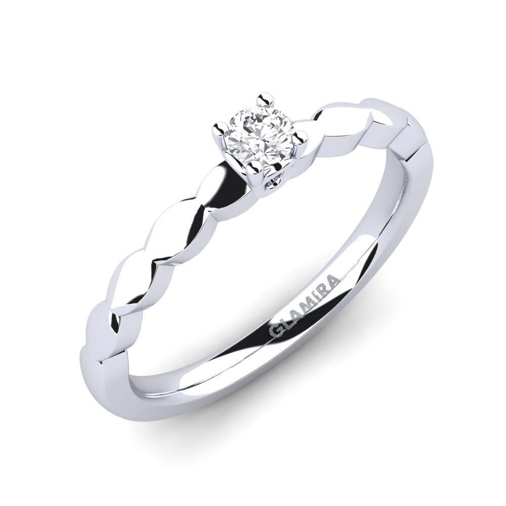 950 Platina Diamant-safír Zásnubní prsten Effie 0.1 crt