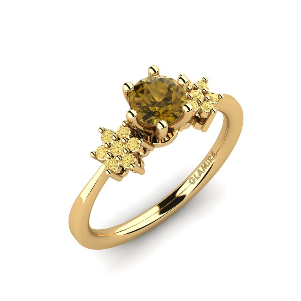 Circón Marrón Anillo de compromiso Eila