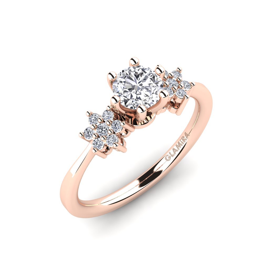 Rotgold 585 Verlobungsring Eila