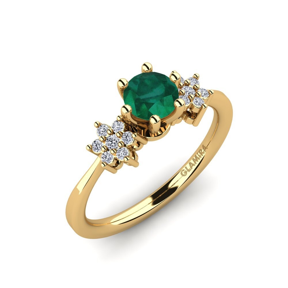 Emerald Engagement Ring Eila