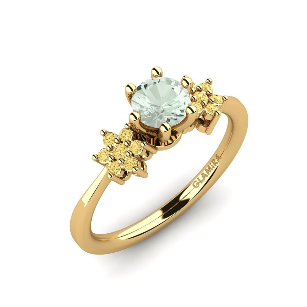 Amatista verde Anillo de compromiso Eila