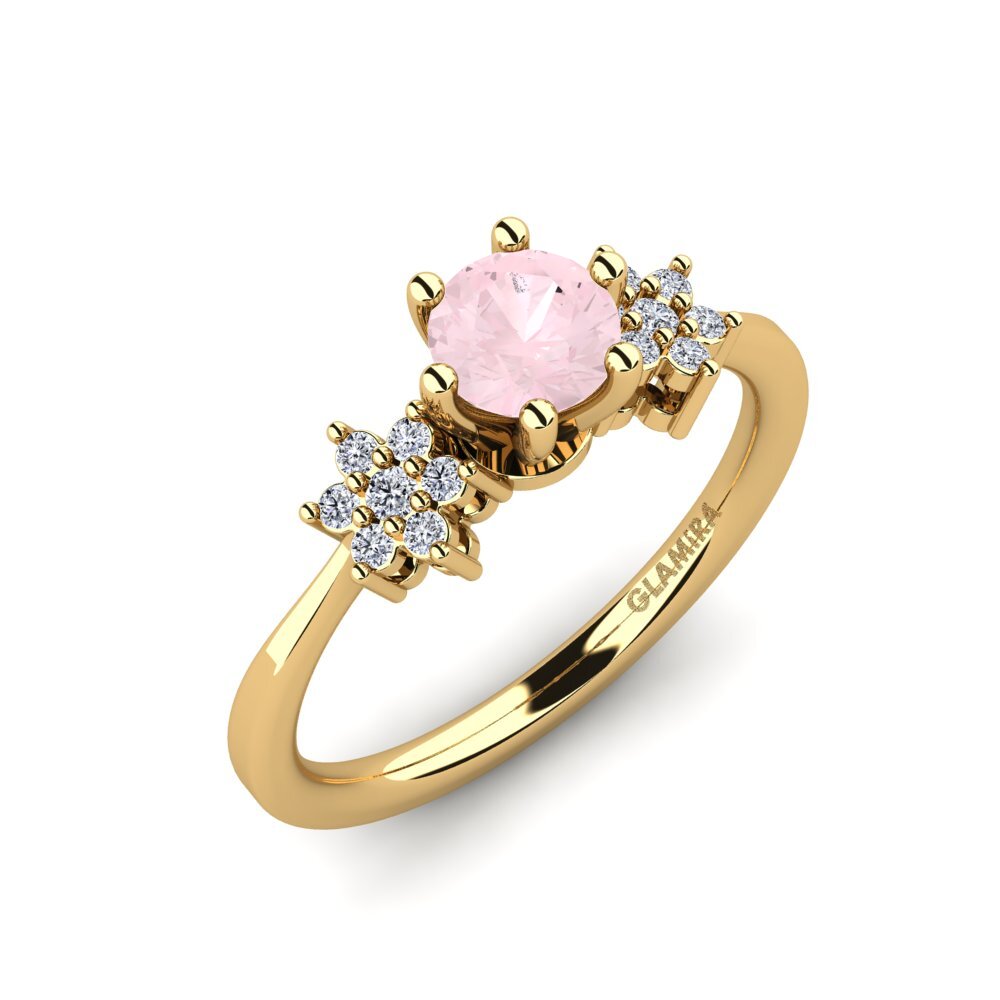 Rose Quartz Engagement Ring Eila