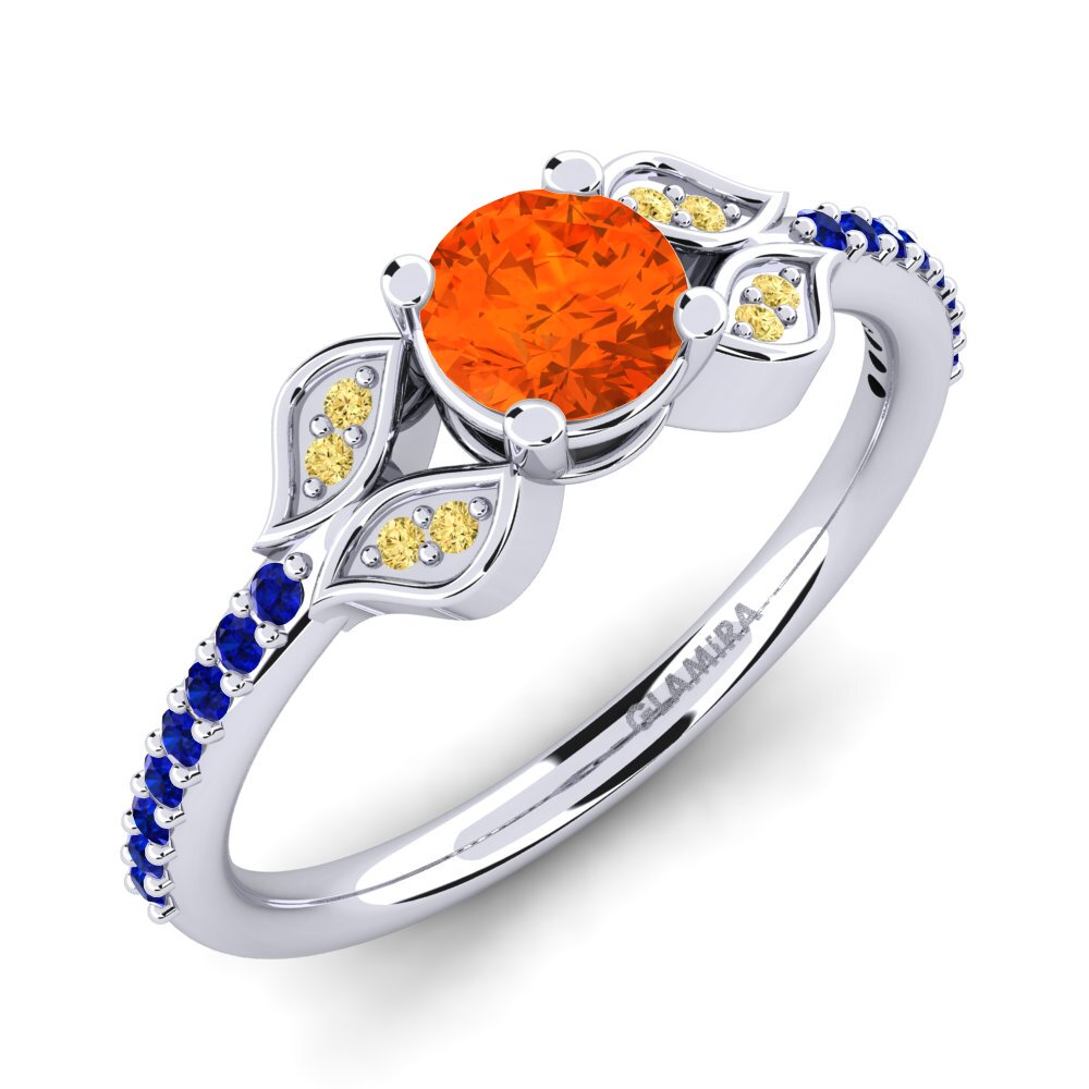 Fire-Opal Engagement Ring Elide