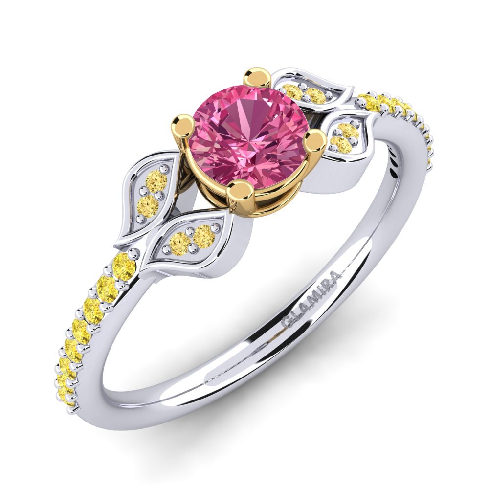 14ct White / Yellow Gold Engagement Ring Elide