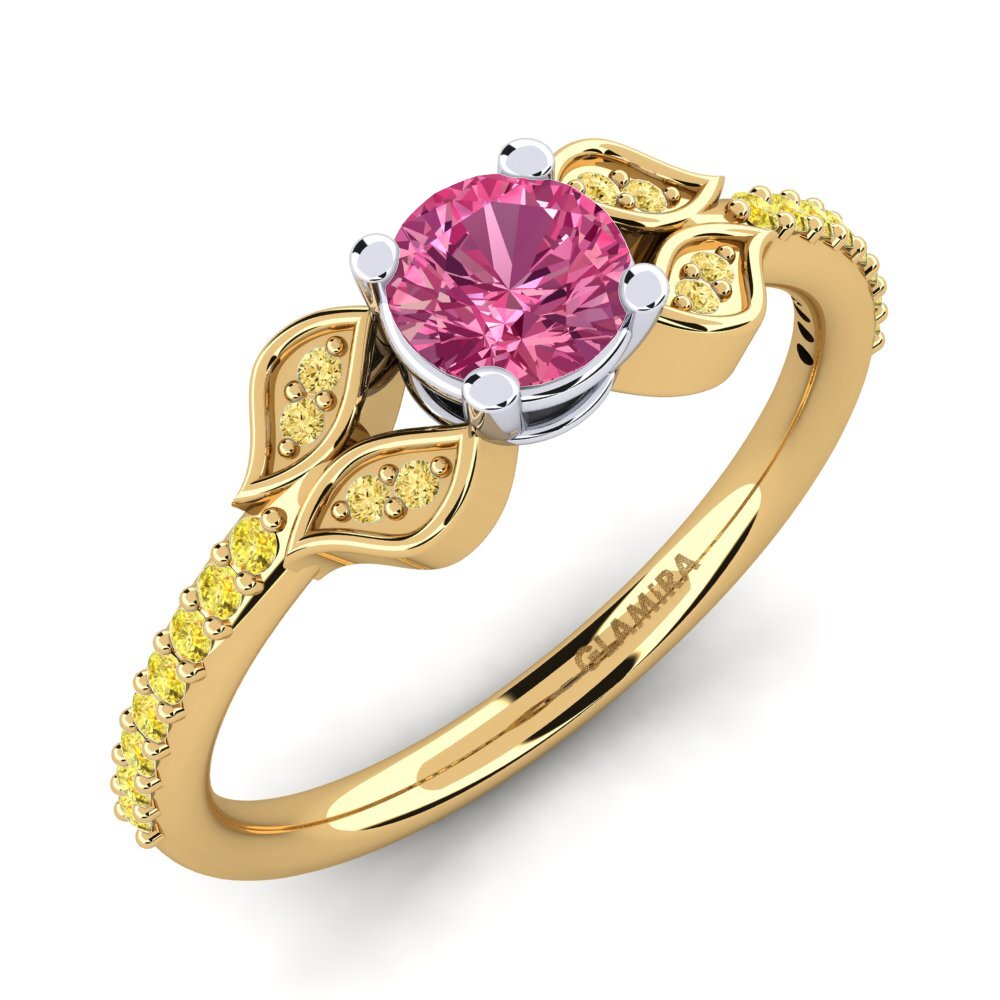 14ct Yellow / White Gold Engagement Ring Elide