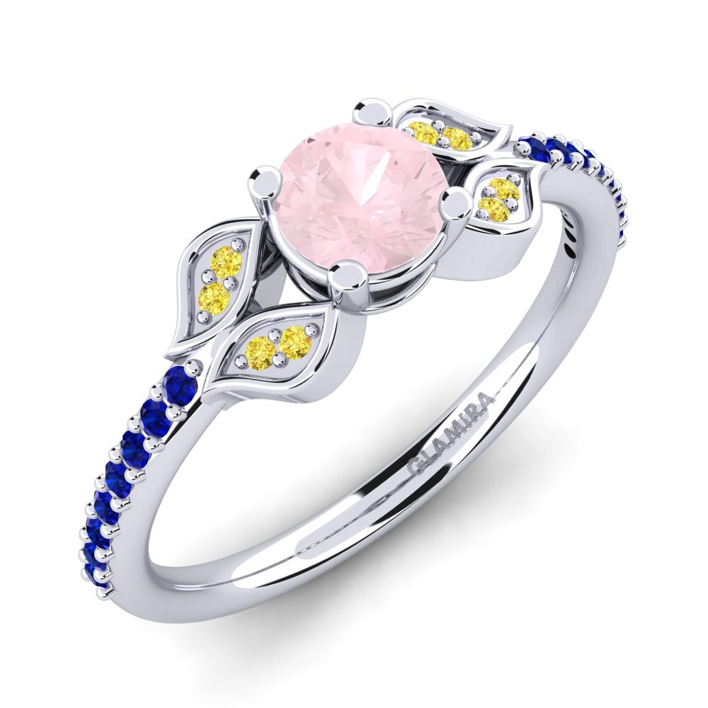 Rose Quartz Engagement Ring Elide