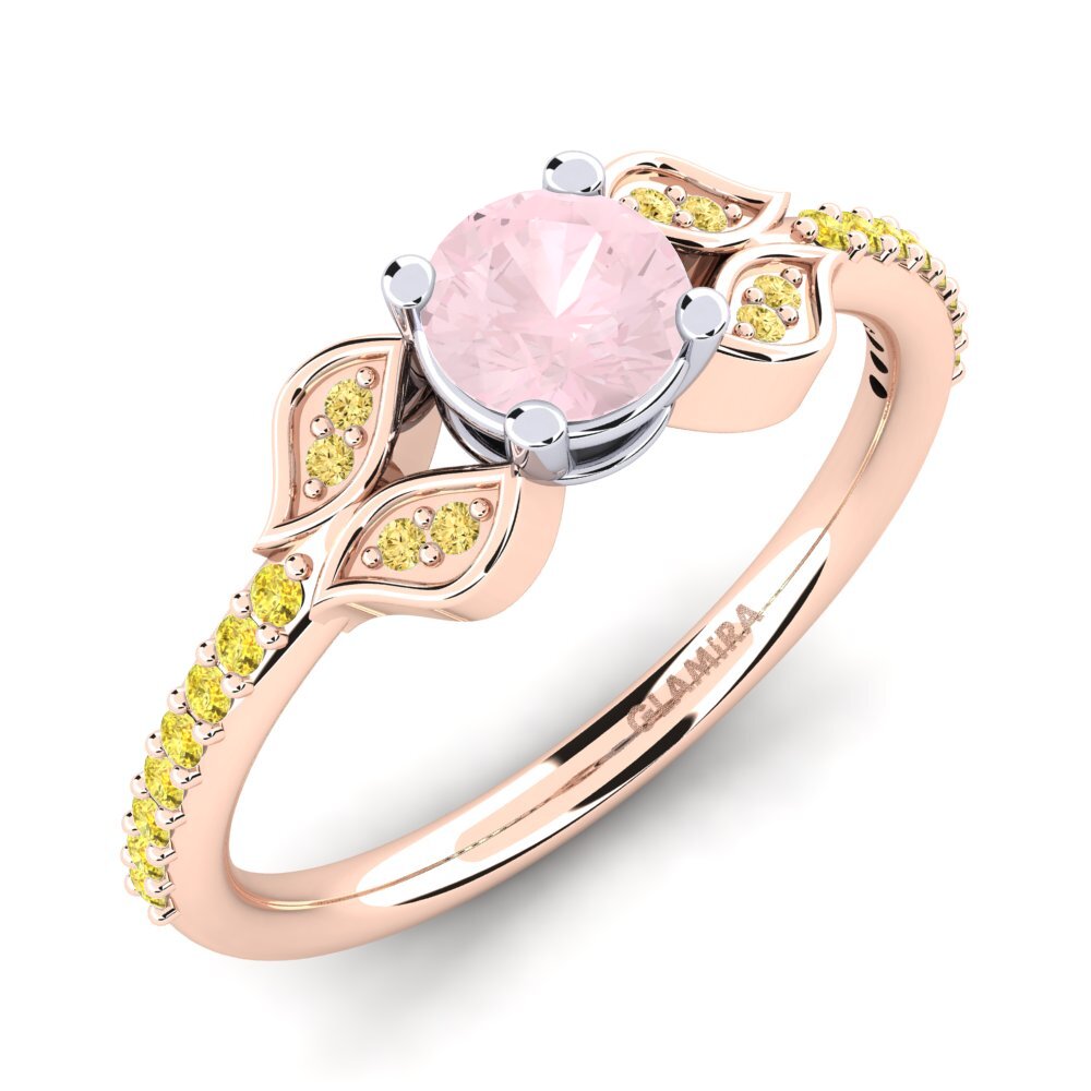 14k Rose & White Gold Engagement Ring Elide