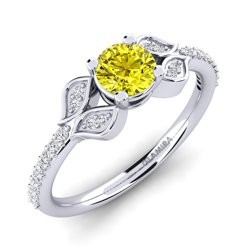 Yellow Diamond Engagement Ring Elide