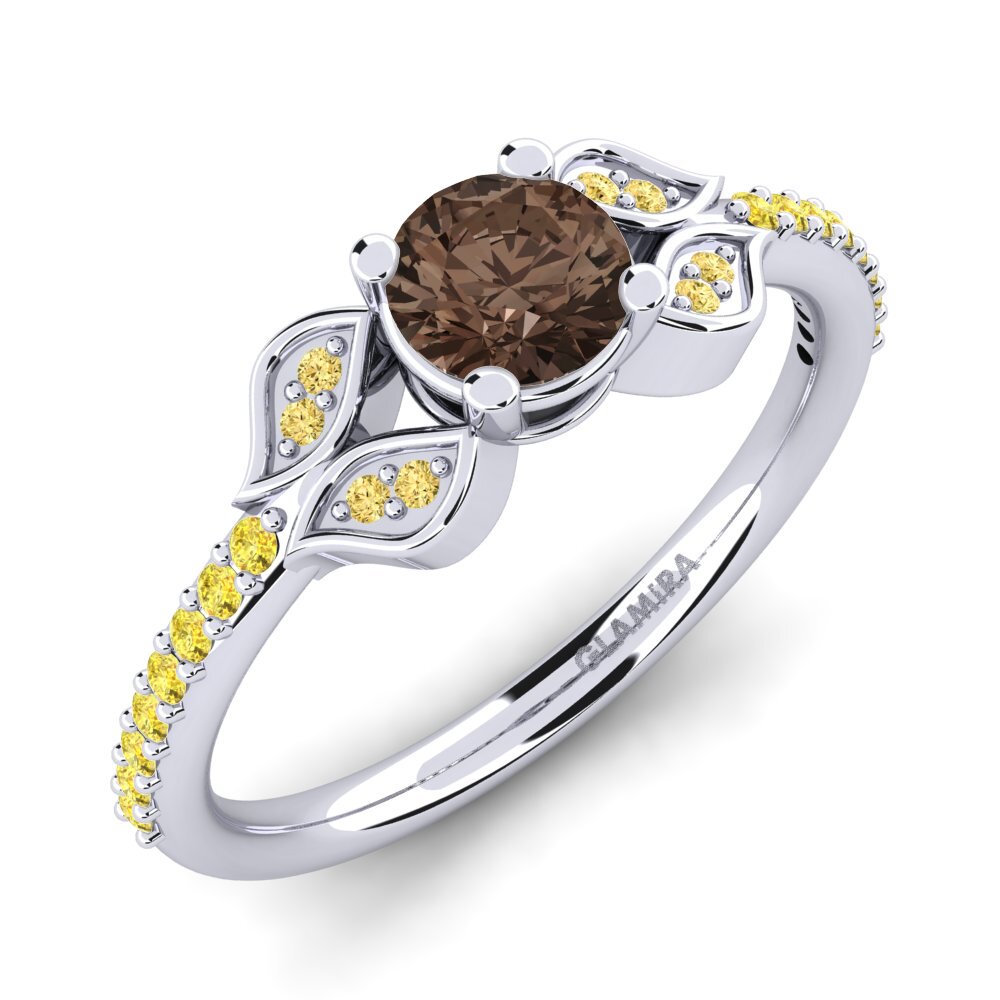 Smoky Quartz Engagement Ring Elide