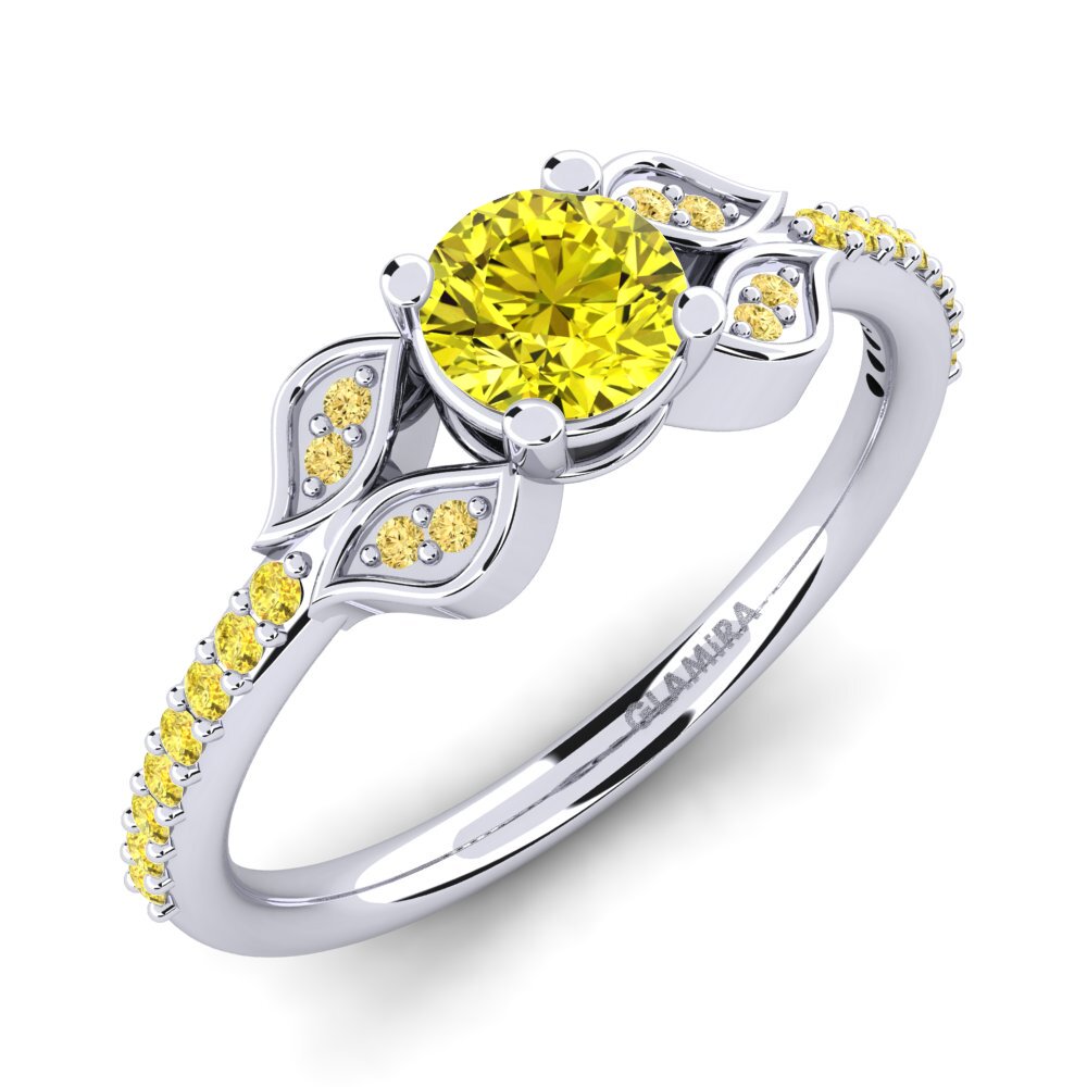 Diamant Jaune Bague de fiançailles Elide