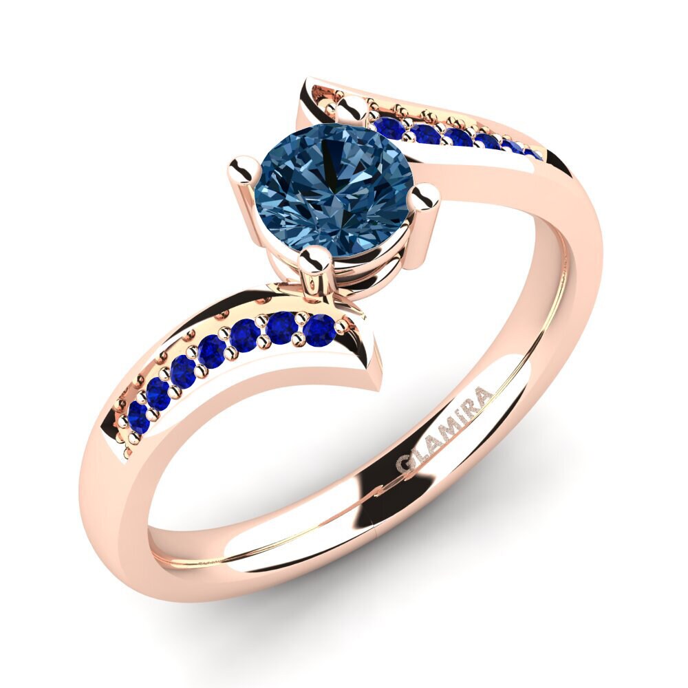 9K Rose Gold Engagement Ring Elloine