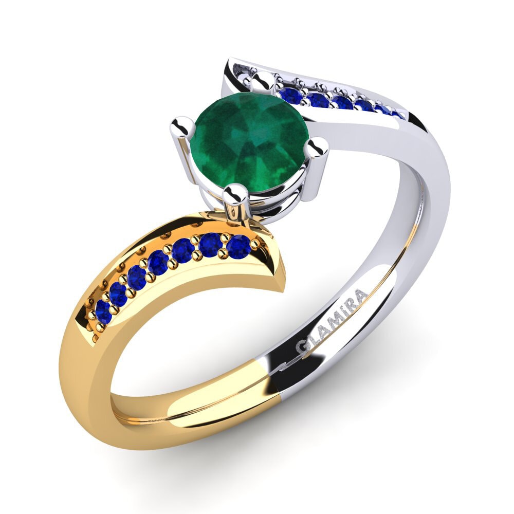 14ct White & Yellow Gold Engagement Ring Elloine