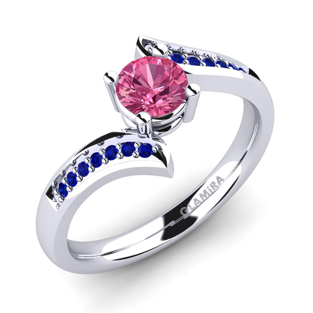 9K White Gold Engagement Ring Elloine