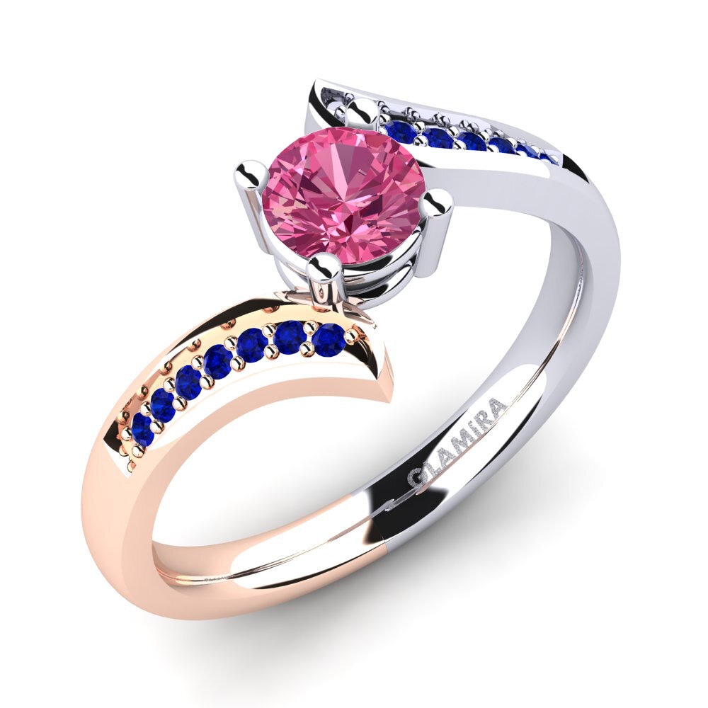 14ct White / Rose Gold Engagement Ring Elloine