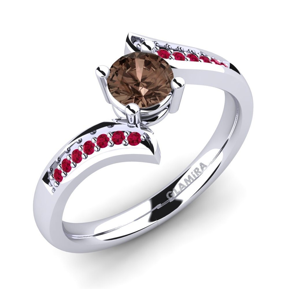 Smoky Quartz Engagement Ring Elloine