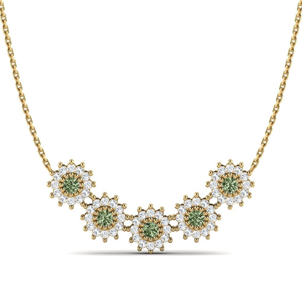 Diamant Vert Collier pour femme Farika