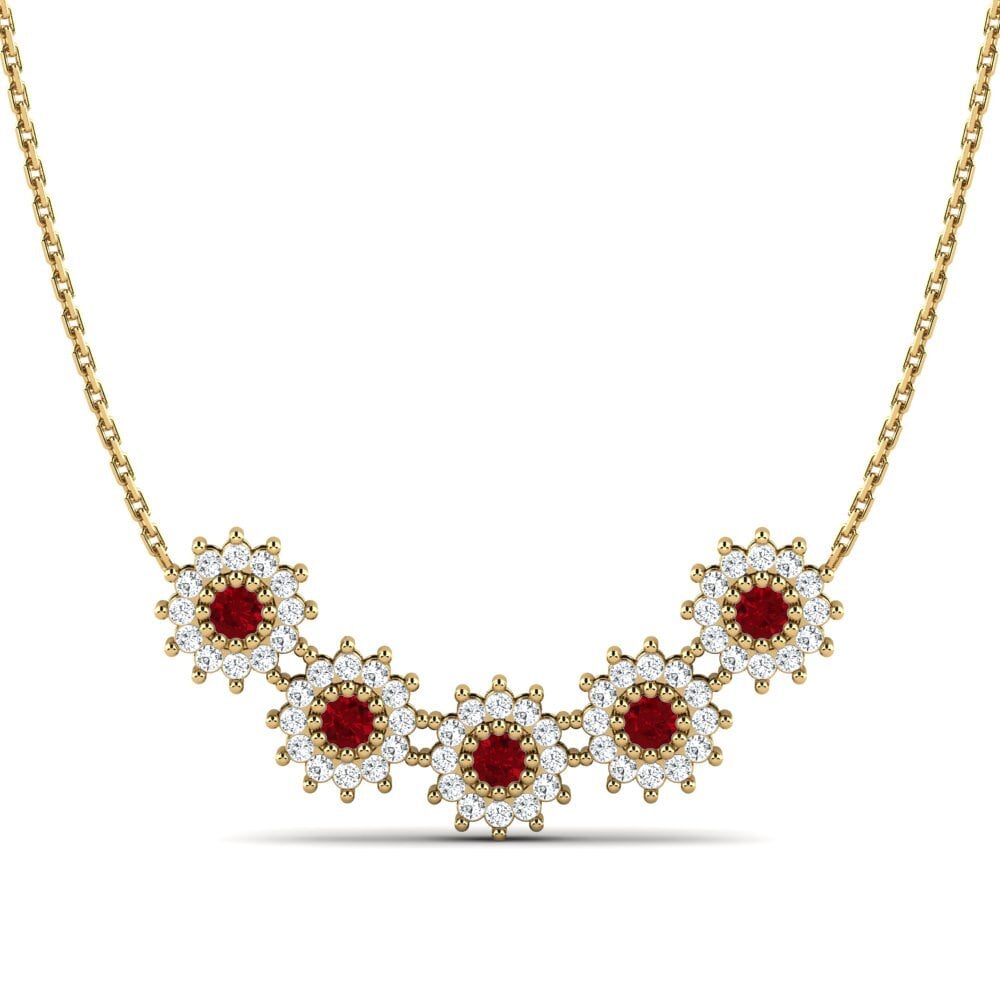Red Zirconia Women's Necklace Farika